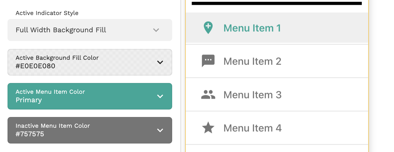 Full Width Background Side Navigation 